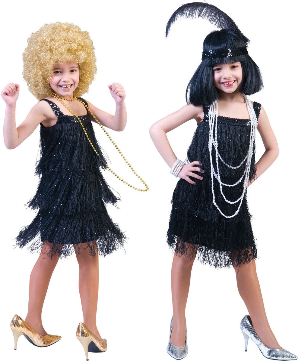 Jaren 20 Danseressen Kostuum | Fannie De Flapper | Meisje | Maat 116 | Carnaval kostuum | Verkleedkleding